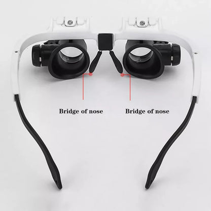 Magnifying Glasses with LED Light and Interchangeable Lenses, 8x 15x 23x