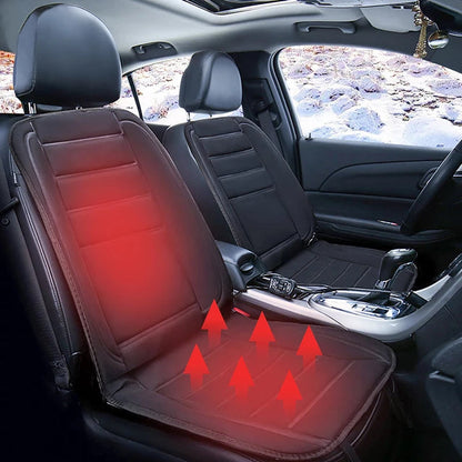 Heated Car Seat Pad with 12V Plug, Full Back Coverage and Quick Warm Up for Cold Mornings