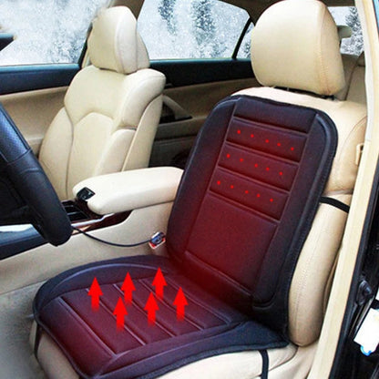 Heated Car Seat Pad with 12V Plug, Full Back Coverage and Quick Warm Up for Cold Mornings
