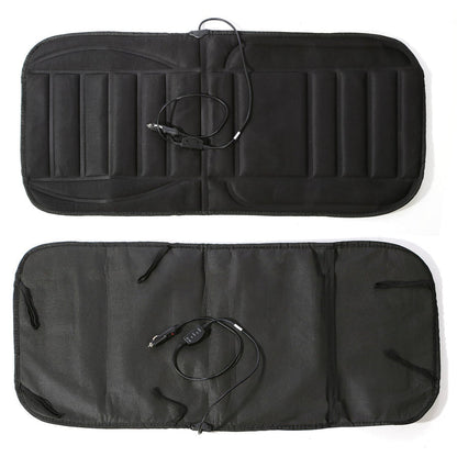 Heated Car Seat Pad with 12V Plug, Full Back Coverage and Quick Warm Up for Cold Mornings