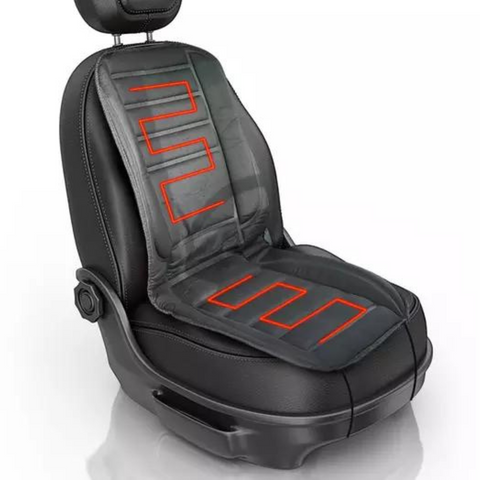 Heated Car Seat Pad with 12V Plug, Full Back Coverage and Quick Warm Up for Cold Mornings