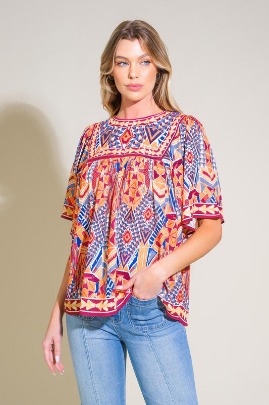 Willow Printed Woven Top