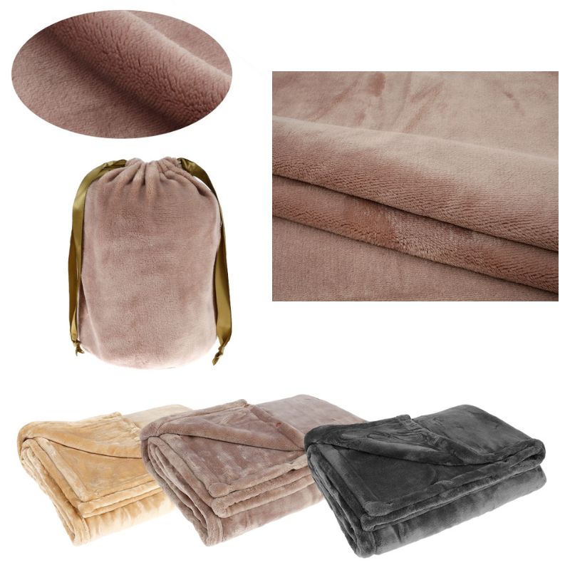 Cable Powered Flannel Heated Blanket 63 by 33 Inches for Bed, Home and Office in Three Colors