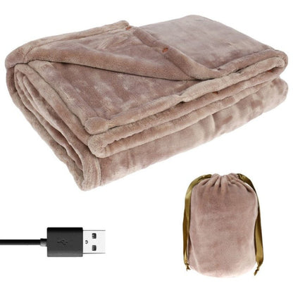 Cable Powered Flannel Heated Blanket 63 by 33 Inches for Bed, Home and Office in Three Colors