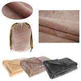 Cable Powered Flannel Heated Blanket 63 by 33 Inches for Bed, Home and Office in Three Colors