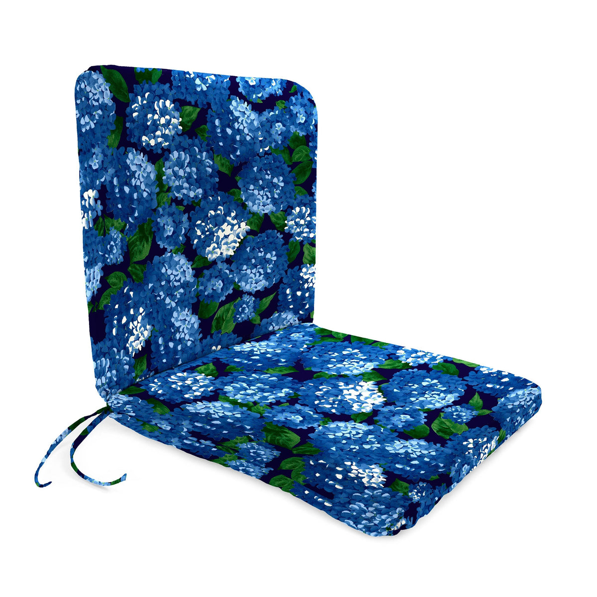 Outdoor Patio Chair Cushion 19 Inch with Polyester Fabric and Attached Ties