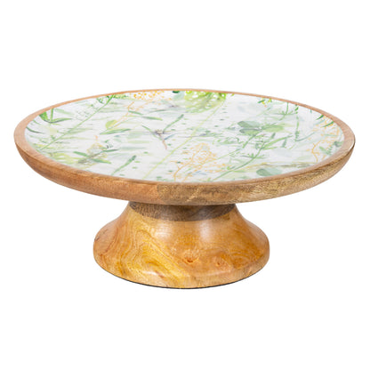 Elevated Round Cake Stand with Platform for Dessert Display