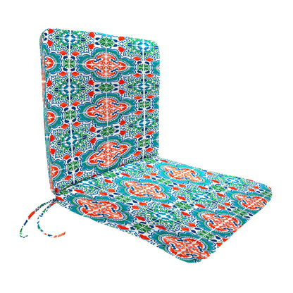 Outdoor Patio Chair Cushion 19 Inch with Polyester Fabric and Attached Ties