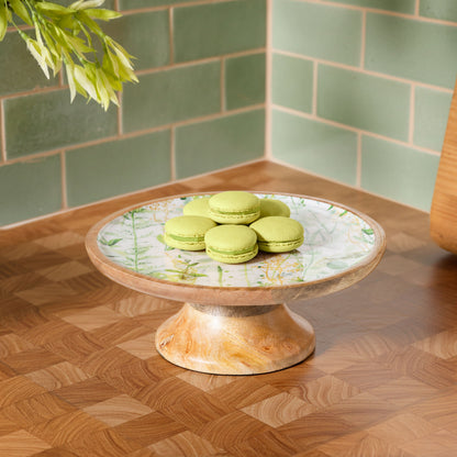 Elevated Round Cake Stand with Platform for Dessert Display