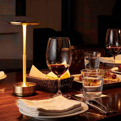 Rechargeable Metal Desk Lamp with Four Brightness Levels and Touch Control