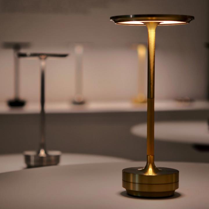 Rechargeable Metal Desk Lamp with Four Brightness Levels and Touch Control