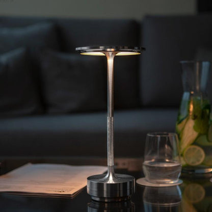 Rechargeable Metal Desk Lamp with Four Brightness Levels and Touch Control