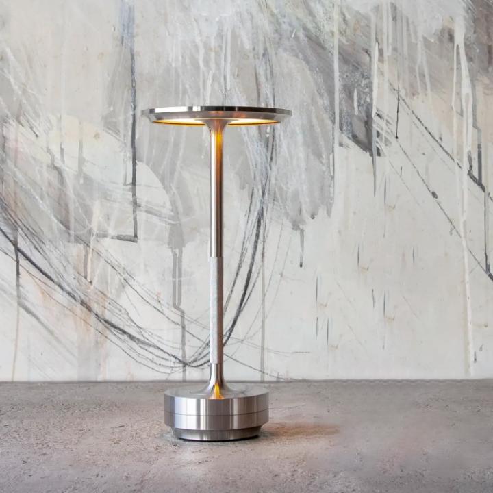 Rechargeable Metal Desk Lamp with Four Brightness Levels and Touch Control