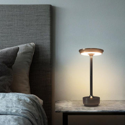 Rechargeable Metal Desk Lamp with Four Brightness Levels and Touch Control
