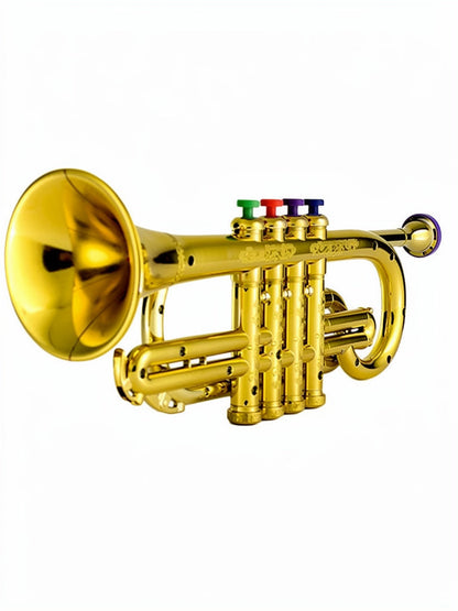 Toy Trumpet with Four Colored Keys That Play Four Notes in an ABS Body for Kids