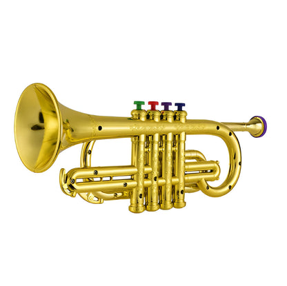 Toy Trumpet with Four Colored Keys That Play Four Notes in an ABS Body for Kids