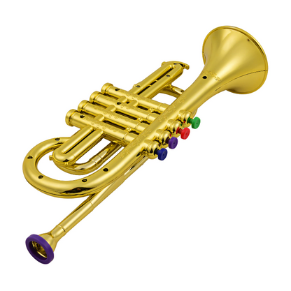 Toy Trumpet with Four Colored Keys That Play Four Notes in an ABS Body for Kids