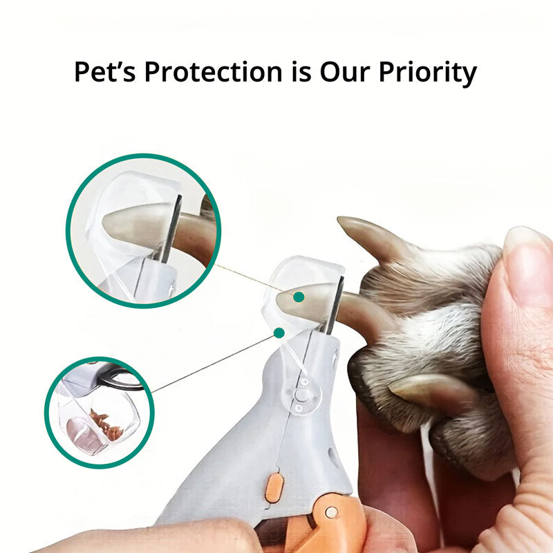 Dog Nail Clipper with LED Bloodline Detection and Safety Guard