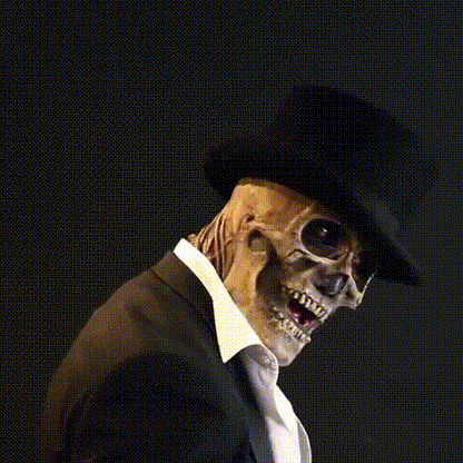 Realistic Latex Skeleton Mask with Visible Brain Design for Halloween Parties and Costumes