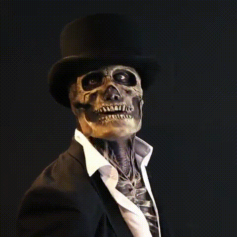 Realistic Latex Skeleton Mask with Visible Brain Design for Halloween Parties and Costumes