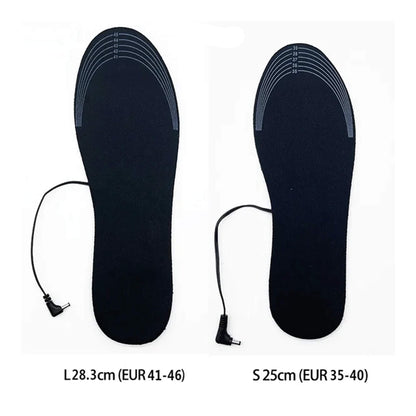 Rechargeable Heated Insoles with Dual Heat Zones and Adjustable Thermostat for Winter Shoes