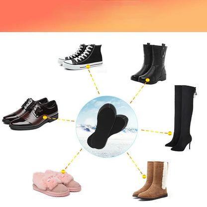 Trimmable Heated Insoles with Carbon Fiber Elements and Foam Cushioning for Cold Days