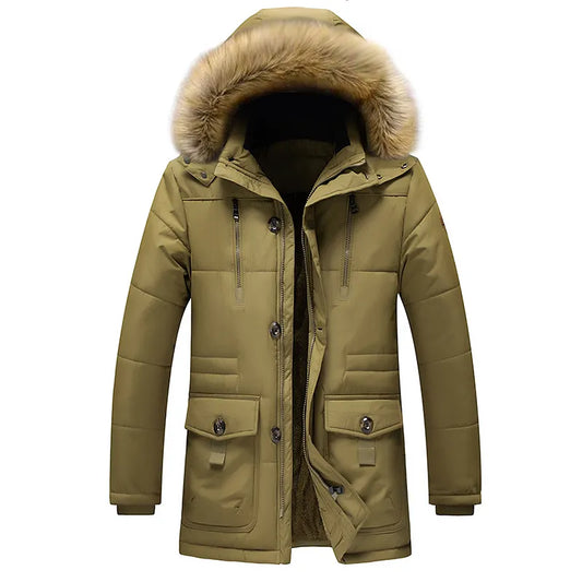 Warm Hooded Parka for Men