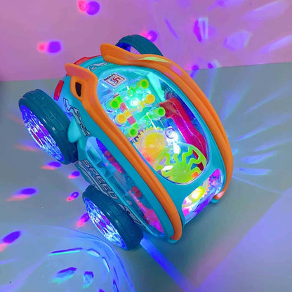 Flipping Stunt Car with Multicolor LED Lights and 360 Degree Rotation, Rechargeable
