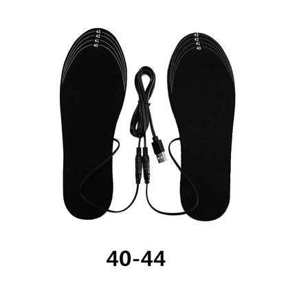 Trimmable Heated Insoles with Carbon Fiber Elements and Foam Cushioning for Cold Days
