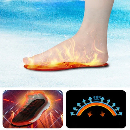 Trimmable Heated Insoles with Carbon Fiber Elements and Foam Cushioning for Cold Days