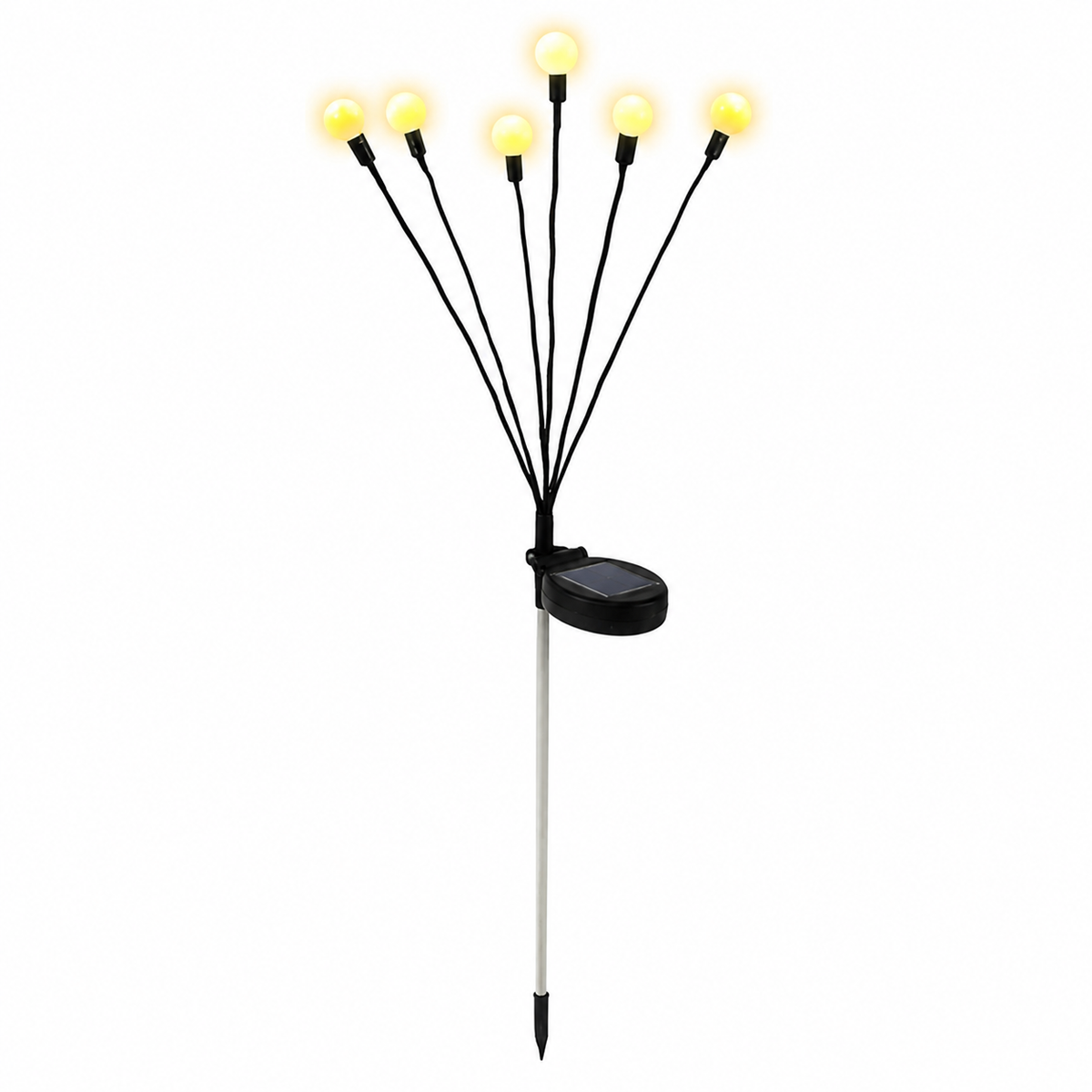 Solar Powered Garden Light with Swaying Stem and Warm White Glow, 27.5 Inch Height