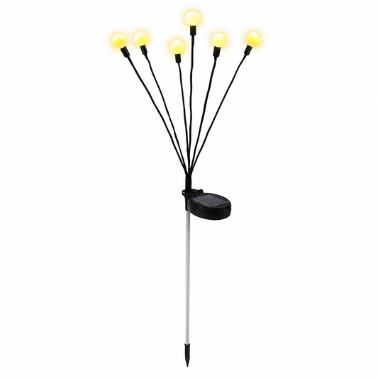 Solar Powered Garden Light with Swaying Stem and Warm White Glow, 27.5 Inch Height