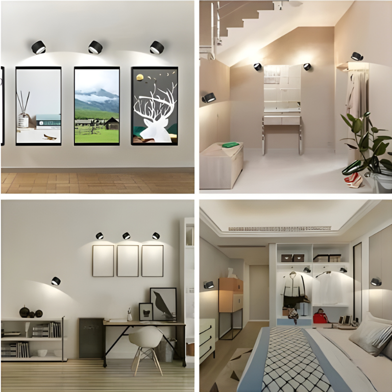 Rechargeable Wall Lamp with 360-Degree Rotation and Three Color Temperatures