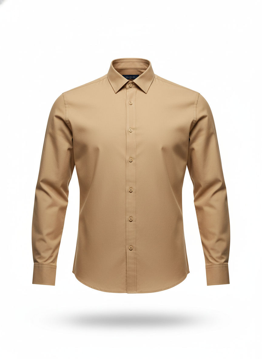 Men's Beige Casual Shirt