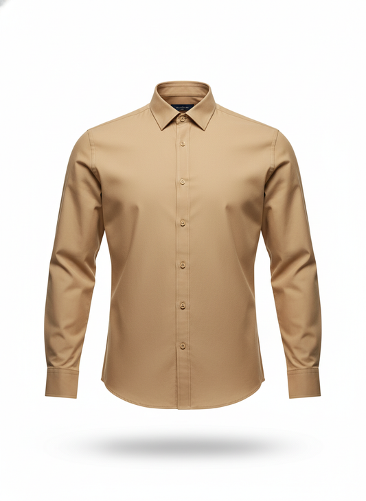 Men's Beige Casual Shirt