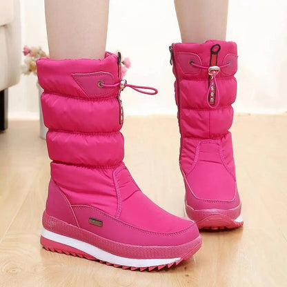Luna Waterproof Mid-Calf Winter Boots with Velvet Lining for Women