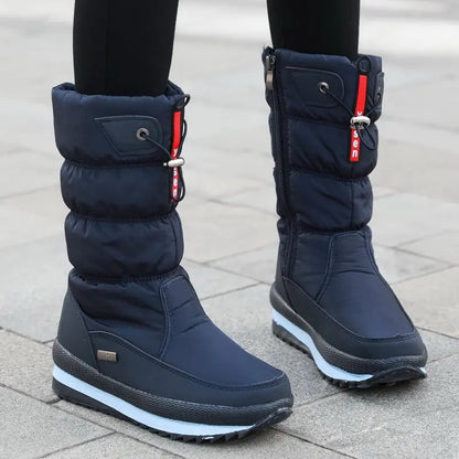 Luna Waterproof Mid-Calf Winter Boots with Velvet Lining for Women