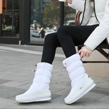 Luna Waterproof Mid-Calf Winter Boots with Velvet Lining for Women