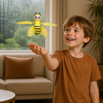 Hand Controlled Flying Bee Toy with Motion Sensor and LED Lights in Yellow Or Pink
