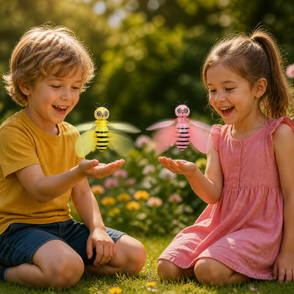 Hand Controlled Flying Bee Toy with Motion Sensor and LED Lights in Yellow Or Pink