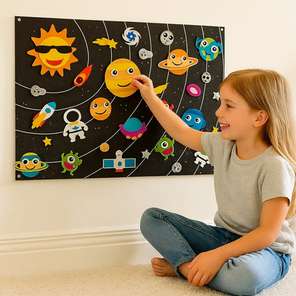 Felt Scene Board with Reusable Figures, Zoo, Farm, Galaxy and Underwater Themes