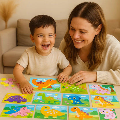 Sticker Placement Activity Set with Animal and Vehicle Picture Boards
