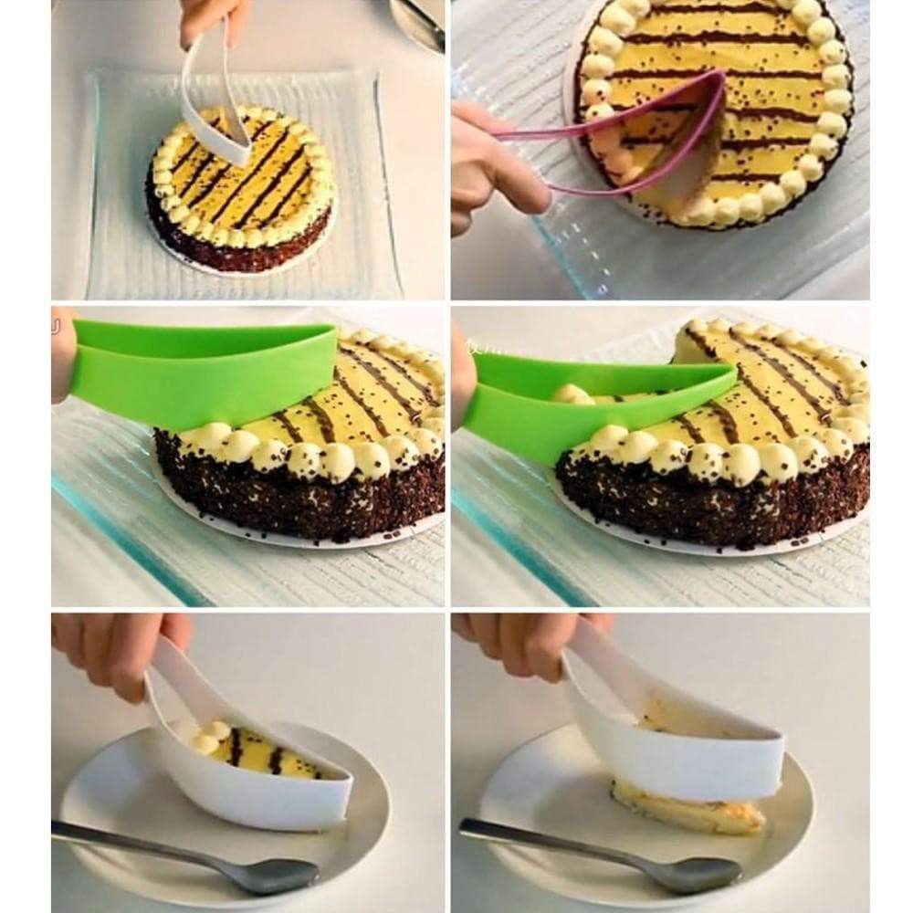 Cake and Pie Slicer with Press and Squeeze Motion, 10 Inch