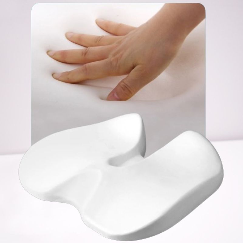 U Shaped Memory Foam Seat Cushion with Non Slip Base and Elastic Strap for Cars Offices and Home Chairs