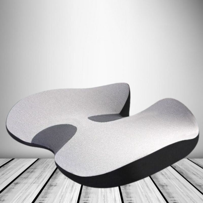 U Shaped Memory Foam Seat Cushion with Non Slip Base and Elastic Strap for Cars Offices and Home Chairs