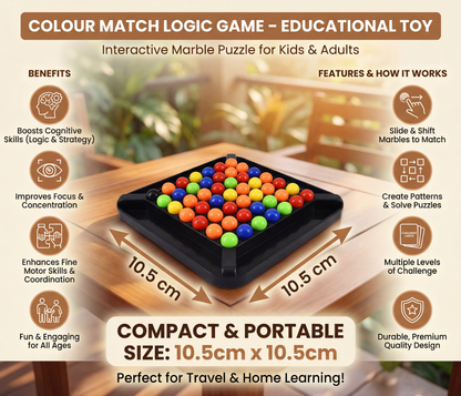 Color Matching Puzzle with Marble Logic and Adjustable Difficulty Levels