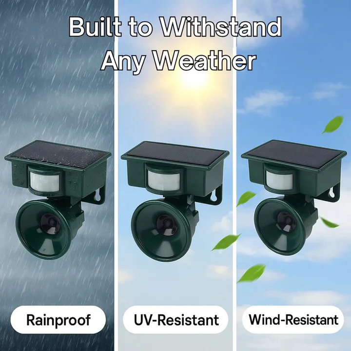 Motion Sensor Bird Deterrent with Adjustable Sound and Sensitivity for Gardens and Patios