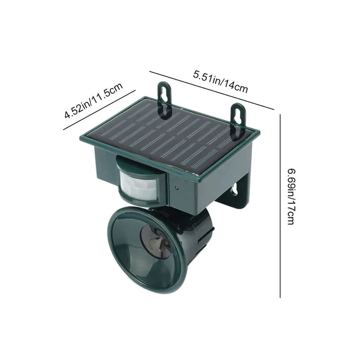 Motion Sensor Bird Deterrent with Adjustable Sound and Sensitivity for Gardens and Patios