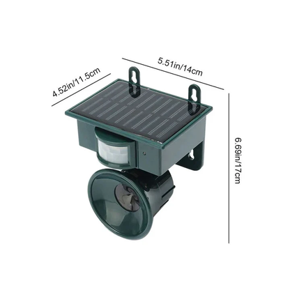 Motion Sensor Bird Deterrent with Adjustable Sound and Sensitivity for Gardens and Patios