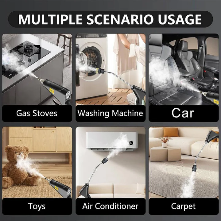 2500W Steam Cleaning Machine with Heat Resistant Gloves and Nozzle Set for Floors Tile and Upholstery